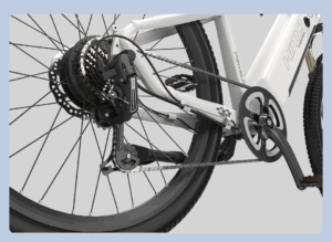 Bộ truyền động thông minh trên xe đạp trợ lực Himo C26.