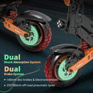 Hệ thống giảm xóc kép và lốp địa hình 10 inch