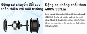 Zhengbu K6s sử dụng động cơ nam châm vĩnh cửu DC không chổi than 400W