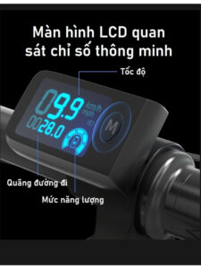Màn hình LCD hiển thị thông số chi tiết.