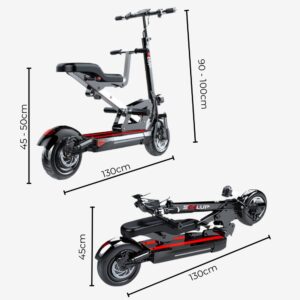 Kích thước gọn nhẹ của chiếc Scooter Sealup Q13.