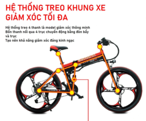 Hệ thống treo khung xe giảm xóc tối đa.