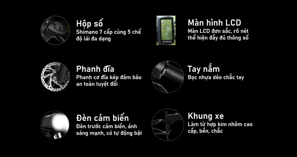 Engwe-ENGINE-X được trang bị đầy đủ tiện ích