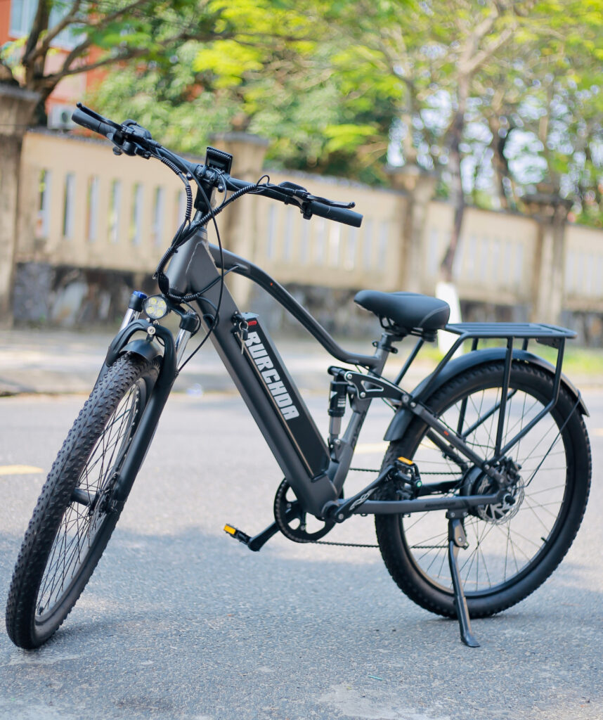 Xe đạp trợ lực điện Jinghma Burchda RX70 Bản PRO có phuộc ở giữa thân xe