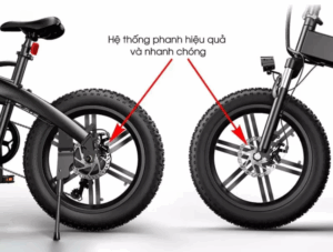 Hình 7- Hệ thống phanh đĩa đôi của ADO A20F XE