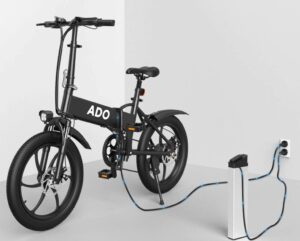ADO A20 được trang bị pin lithium 36V – 10.4Ah được giấu kín bên trong khung sườn