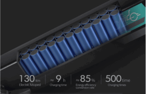 Fiido M1 Pro sở hữu pin lithium 48V–12.8Ah dung lượng cao