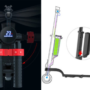 Scooter điện gấp gọn bỏ vừa balo HX-X6